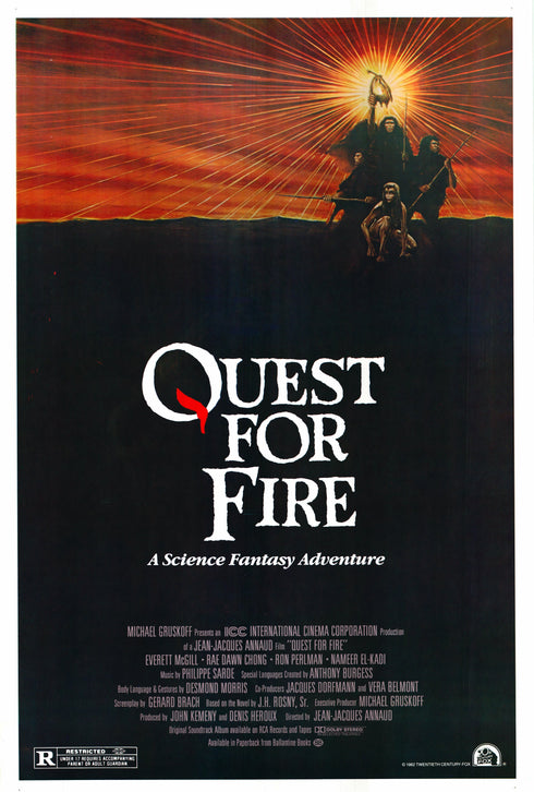quest for fire 1982 one sheet poster rolled
